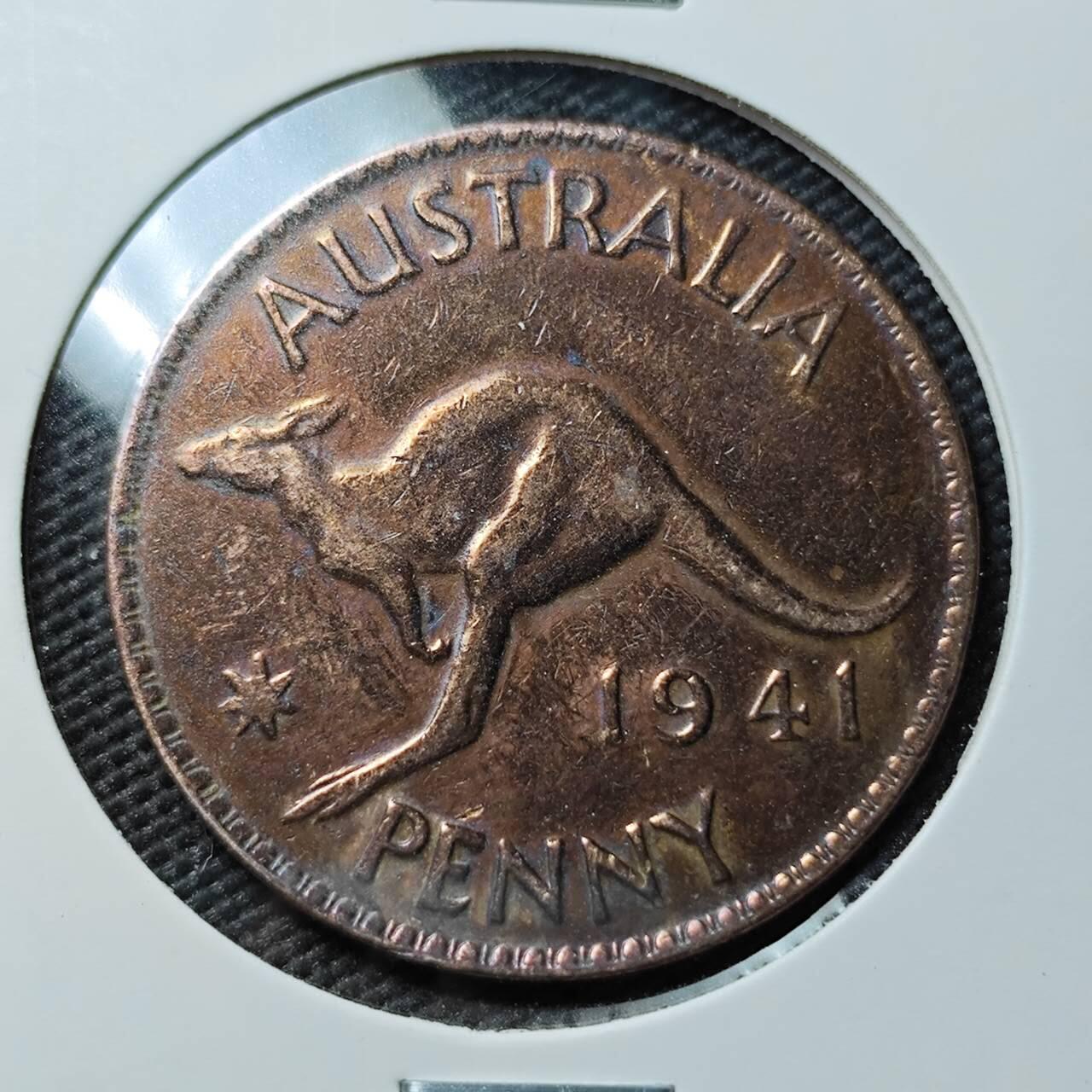 KK钱币收藏小铺  第383期  2月预留时间 周末发货  1941澳大利亚1便士铜币
