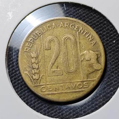 KK钱币收藏小铺  第384期  2月预留时间 周末发货 -  阿根廷20分铜币