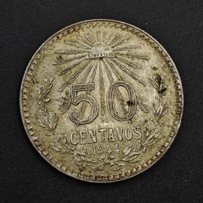 【淘币小摊】限时拍第八百三十九拍  散币银币场  满百包邮可预留两周  周一统一发货  - 墨西哥1944年50分银币参考银价103