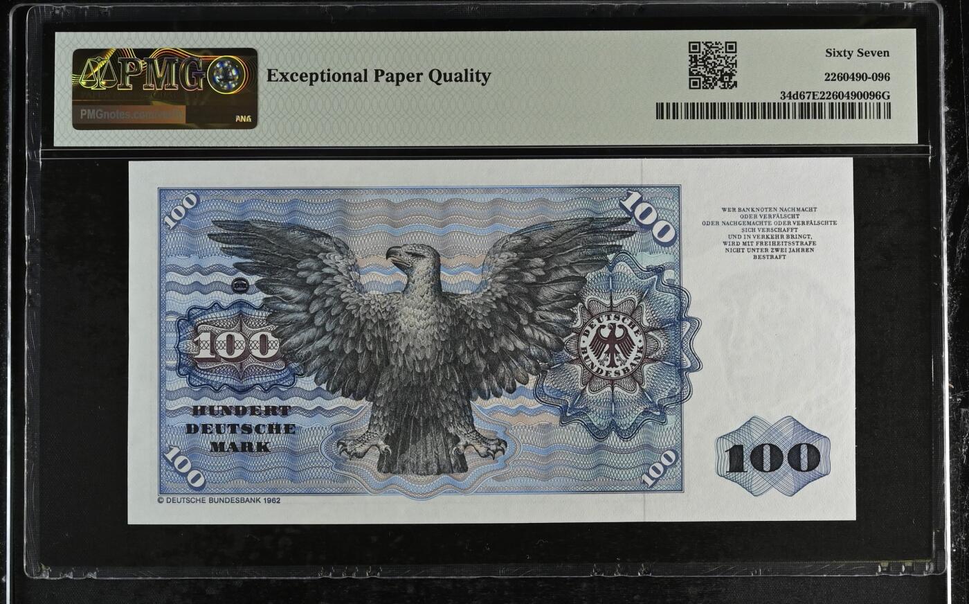 《艾美收藏》第227期-1.3周六外币黄金场-马年首拍 德国1980年100马克PMG67E亚军分趣味号递减 冠军68分仅2张 明斯特，杰出的制图师、宇宙学家以及希伯来语学者，大师级雕刻 Pick#34d