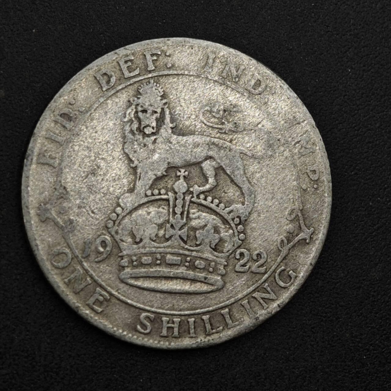 【淘币小摊】限时拍第八百三十九拍  散币银币场  满百包邮可预留两周  周一统一发货  英国1922年乔治五世一先令银币参考银价47