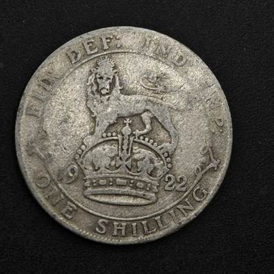 【淘币小摊】限时拍第八百三十九拍  散币银币场  满百包邮可预留两周  周一统一发货  - 英国1922年乔治五世一先令银币参考银价47