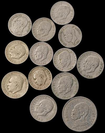 修遠堂世界钱币第一百期 - 海地硬币一组