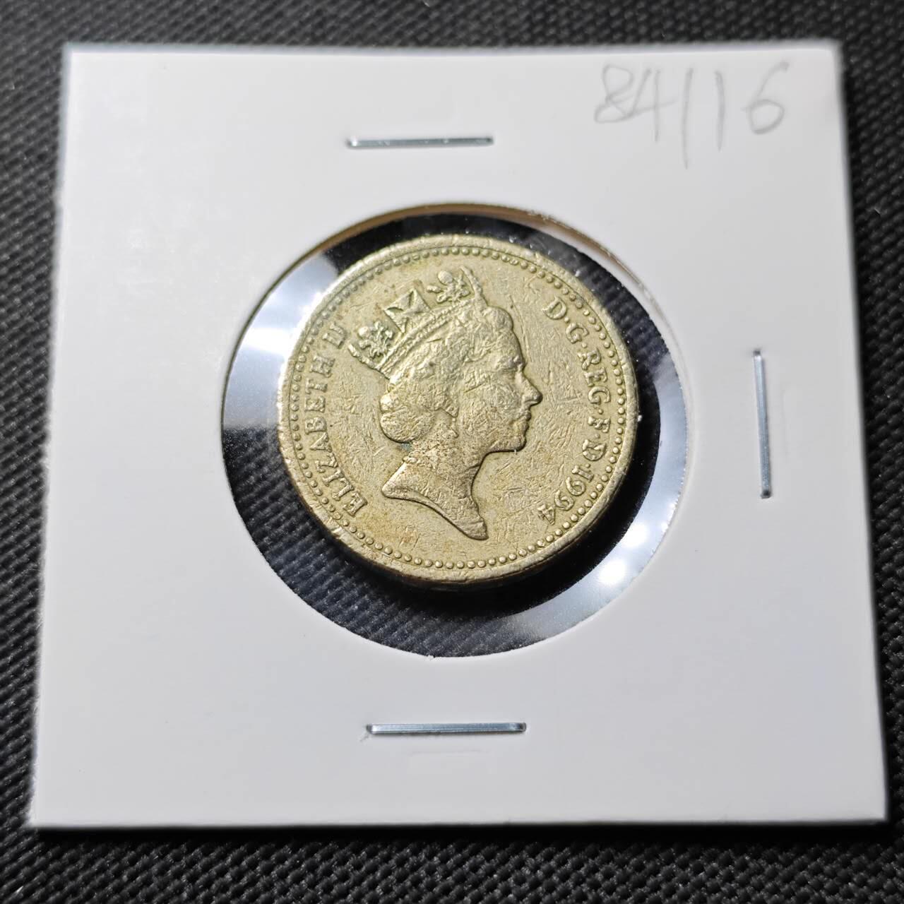 KK钱币收藏小铺  第384期  2月预留时间 周末发货  英国1镑 狮子