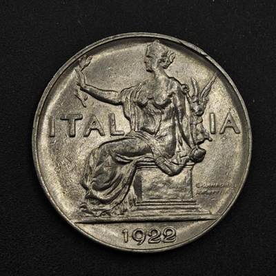 【淘币小摊】限时拍第八百三十九拍  散币银币场  满百包邮可预留两周  周一统一发货  - 意大利1922年1里拉