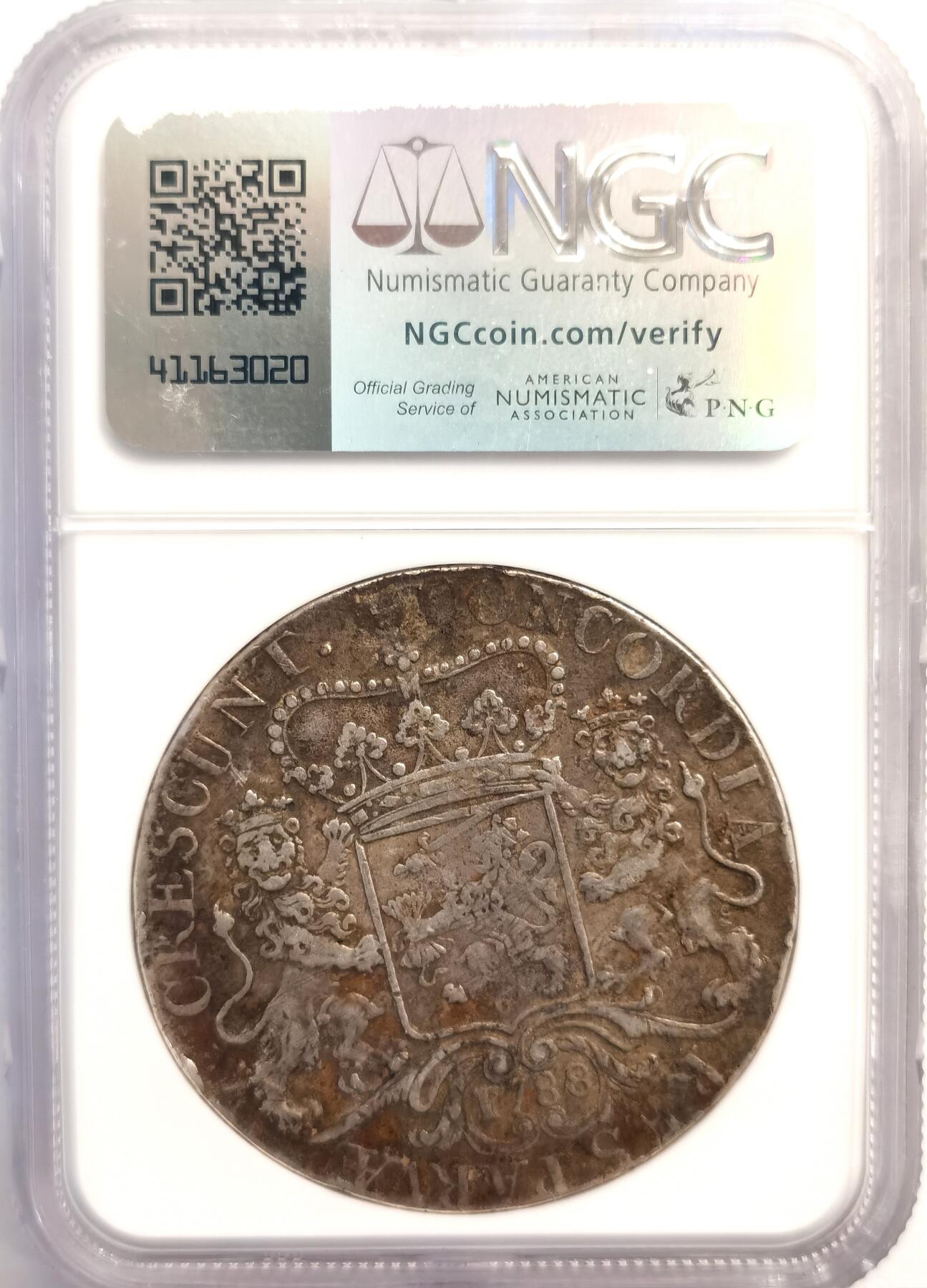 博洋堂“岁启嘉年”2026新年精品大拍专场暨第155期（全场包邮） NGC VF 荷兰1788年荷兰省1杜卡特马剑大银币