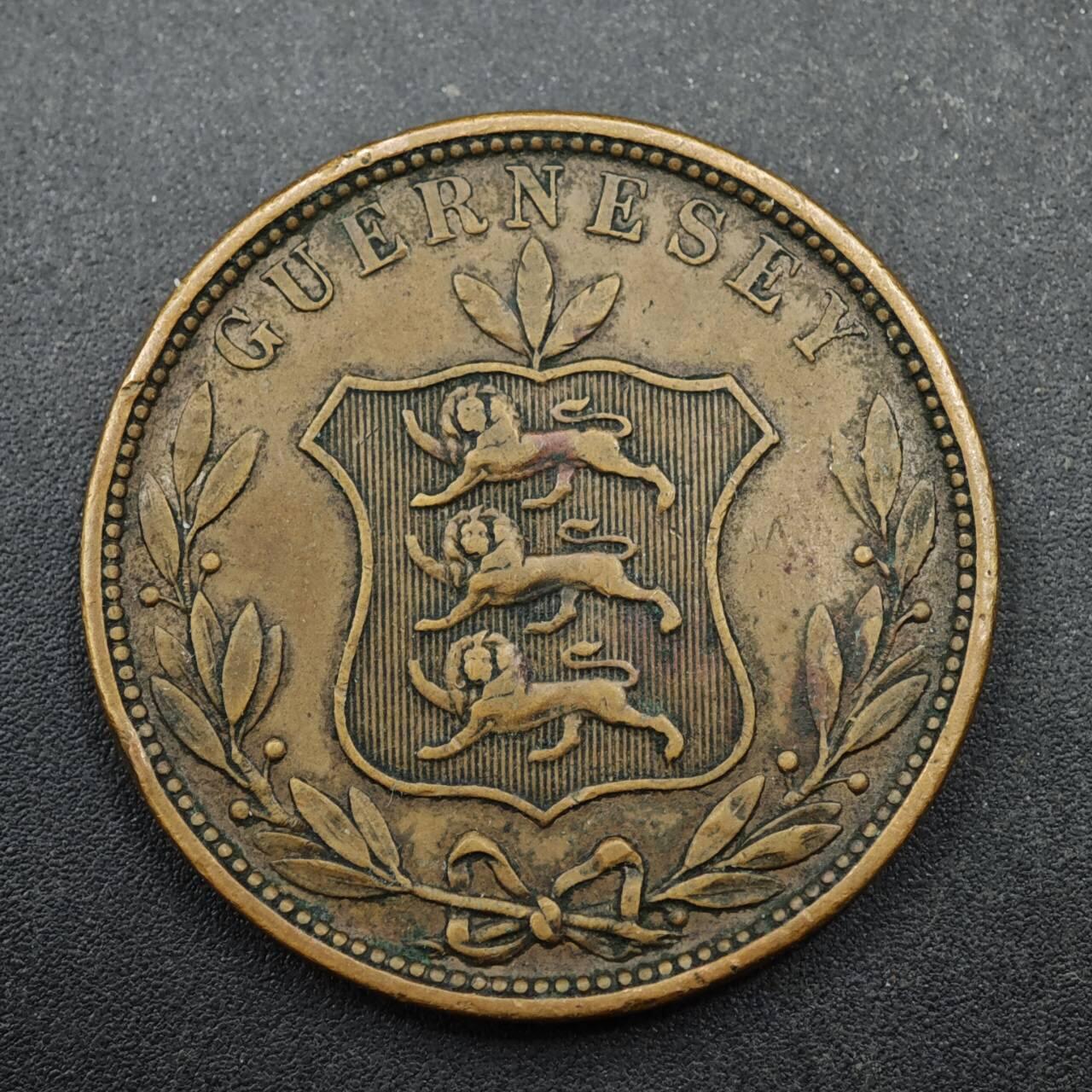 【淘币小摊】限时拍第八百三十九拍  散币银币场  满百包邮可预留两周  周一统一发货  根西岛1858年8道布大铜币