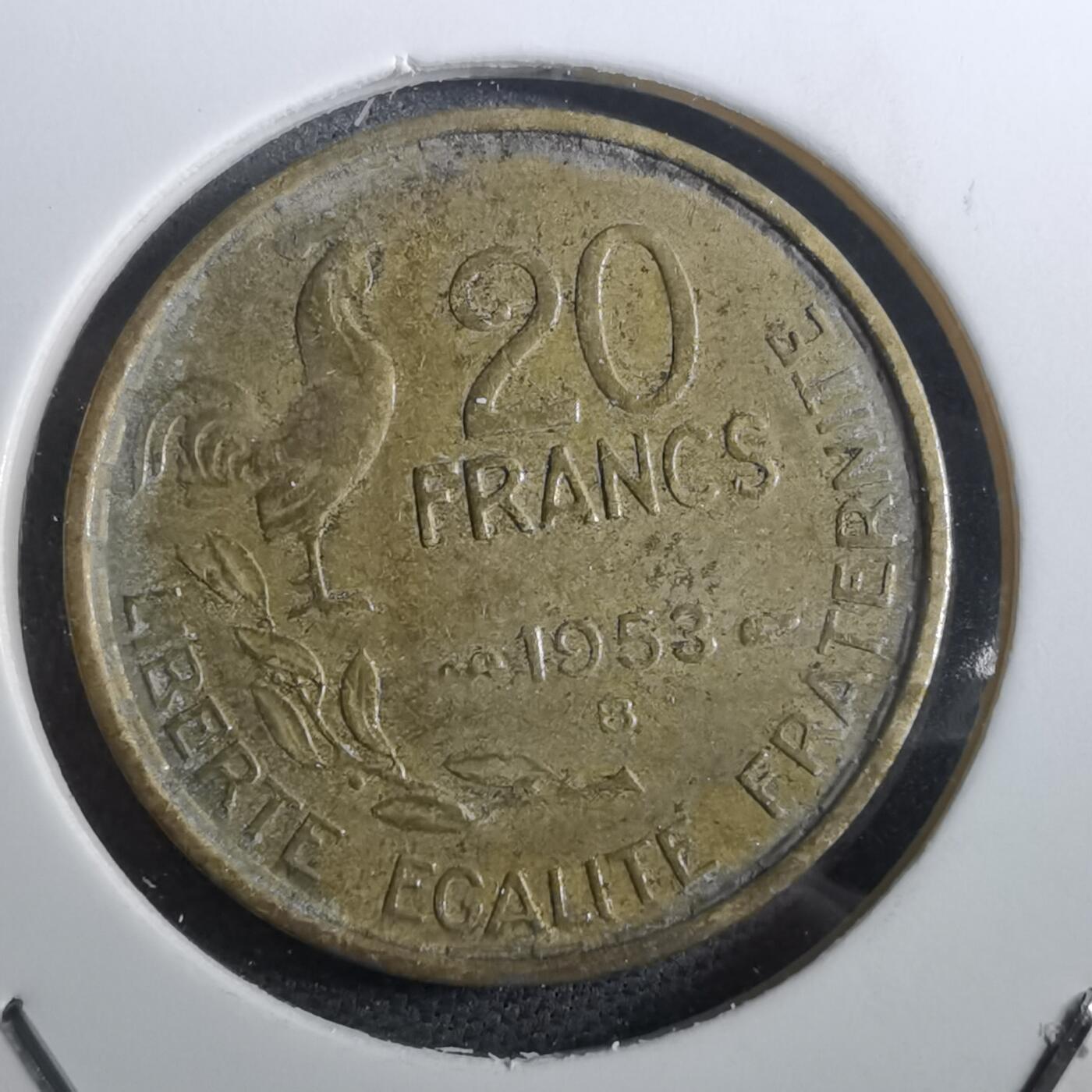 沼泽如烟--第950场 法国1953年20法郎