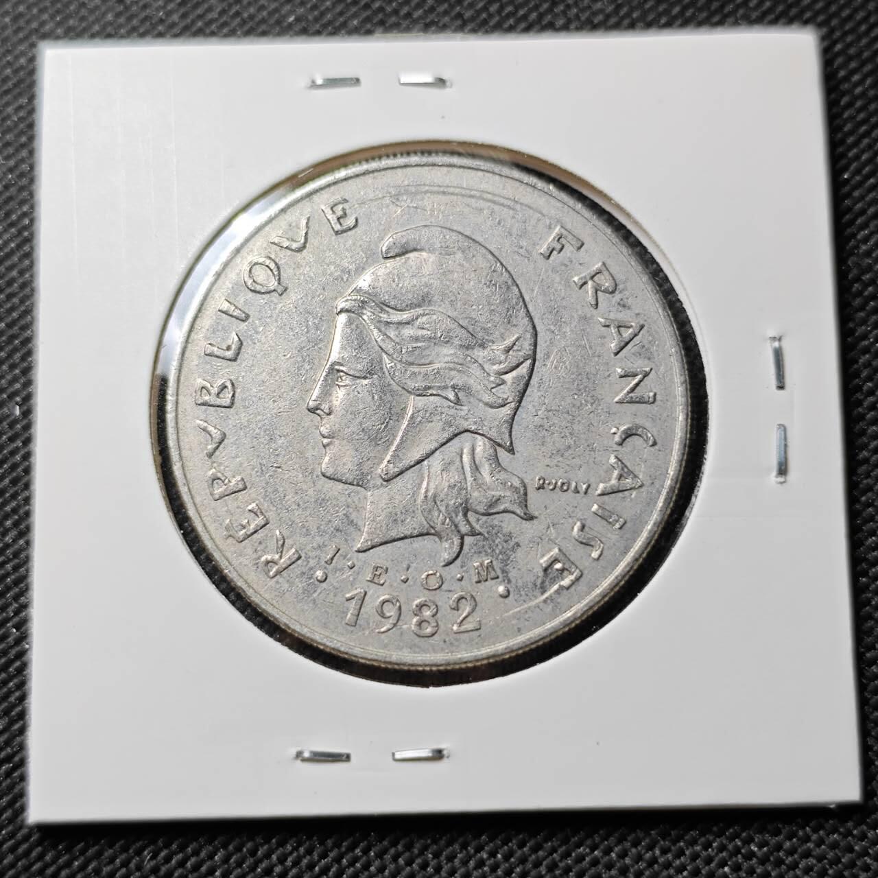 KK钱币收藏小铺  第384期  2月预留时间 周末发货  法属波利尼西亚50法郎