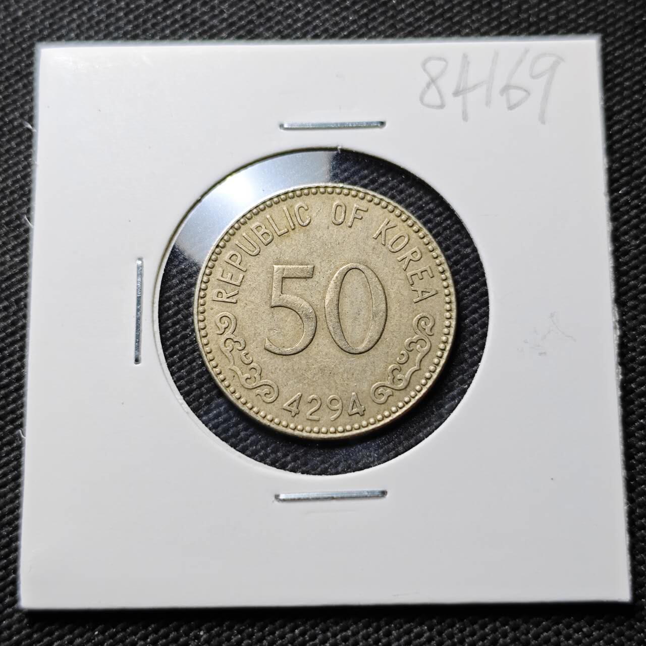 KK钱币收藏小铺  第384期  2月预留时间 周末发货  4294韩国50韩元龟船 深打