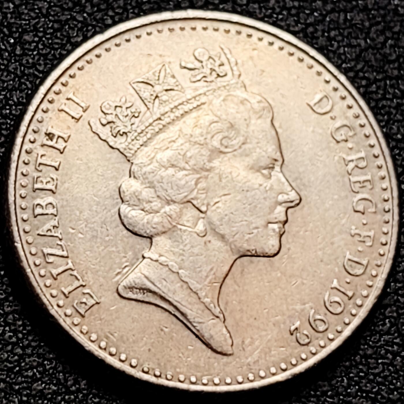 泉币菌-第160场-新年第三场 精品福利场 1992 英国10便士24.5mm小版