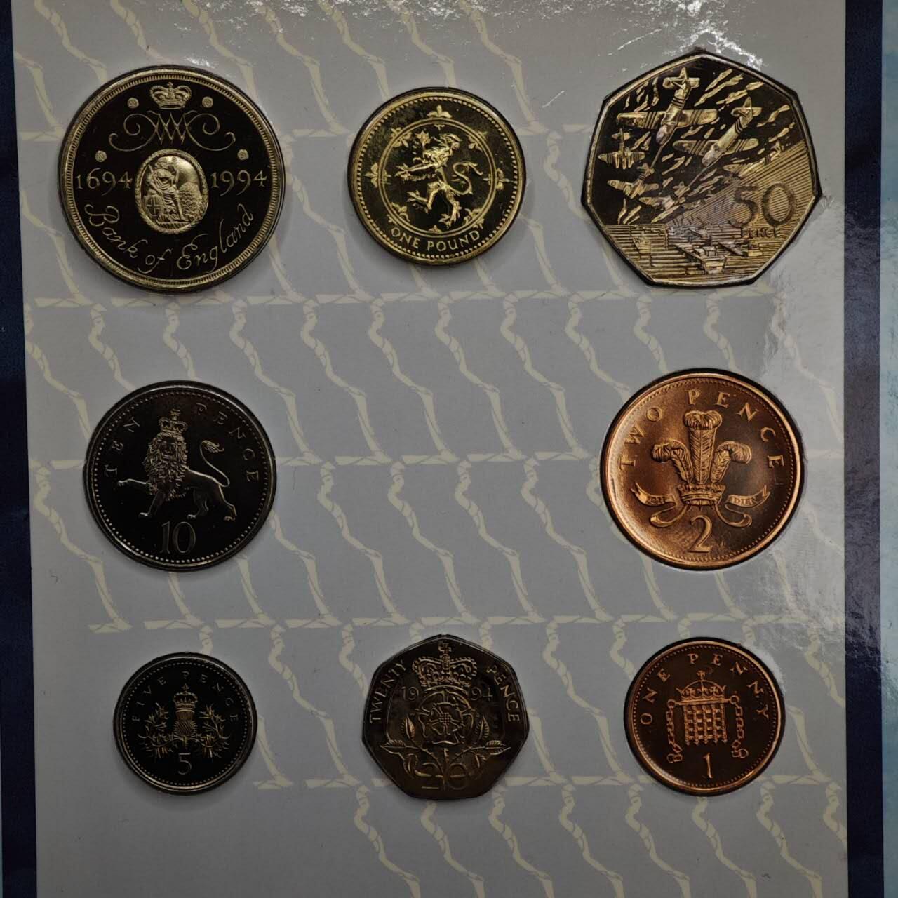 【淘币小摊】限时拍第八百三十九拍  散币银币场  满百包邮可预留两周  周一统一发货  英国1994年8枚套币