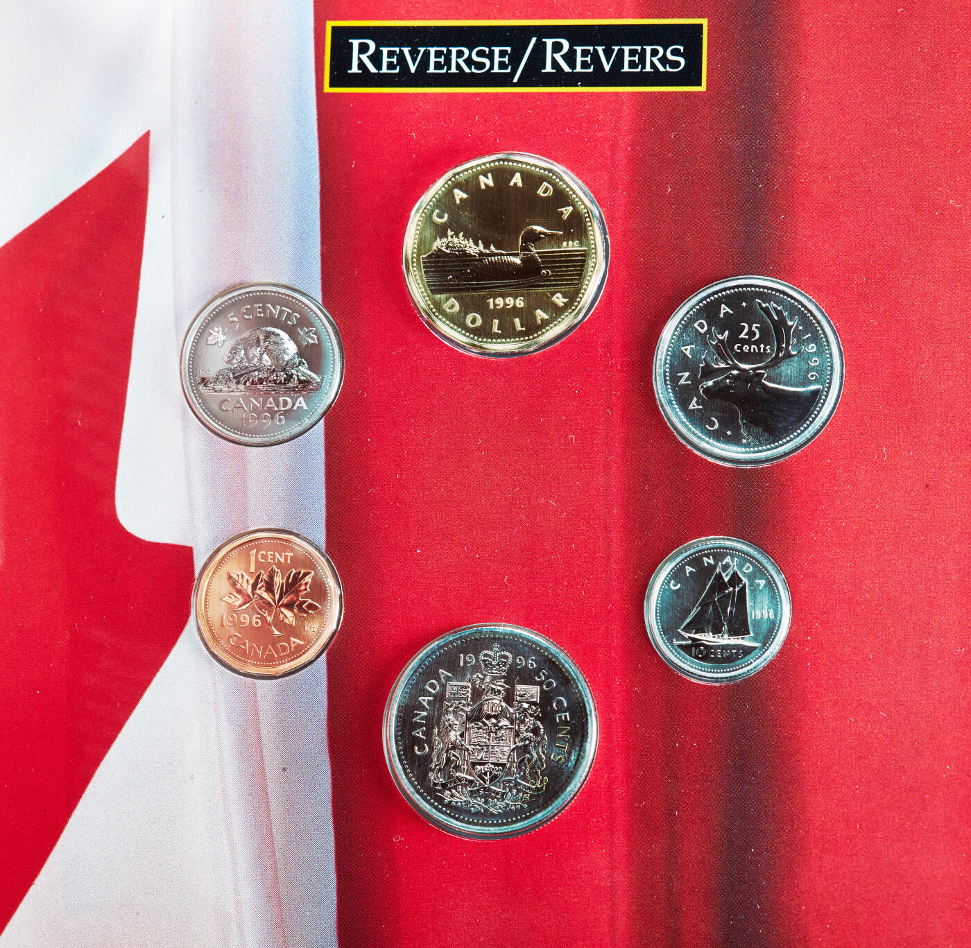 【俄甄集藏】2026年(046)01-07 星期三 晚 19:30 全场包邮 加拿大1996年1分-1元册装硬币6枚套，全新品相