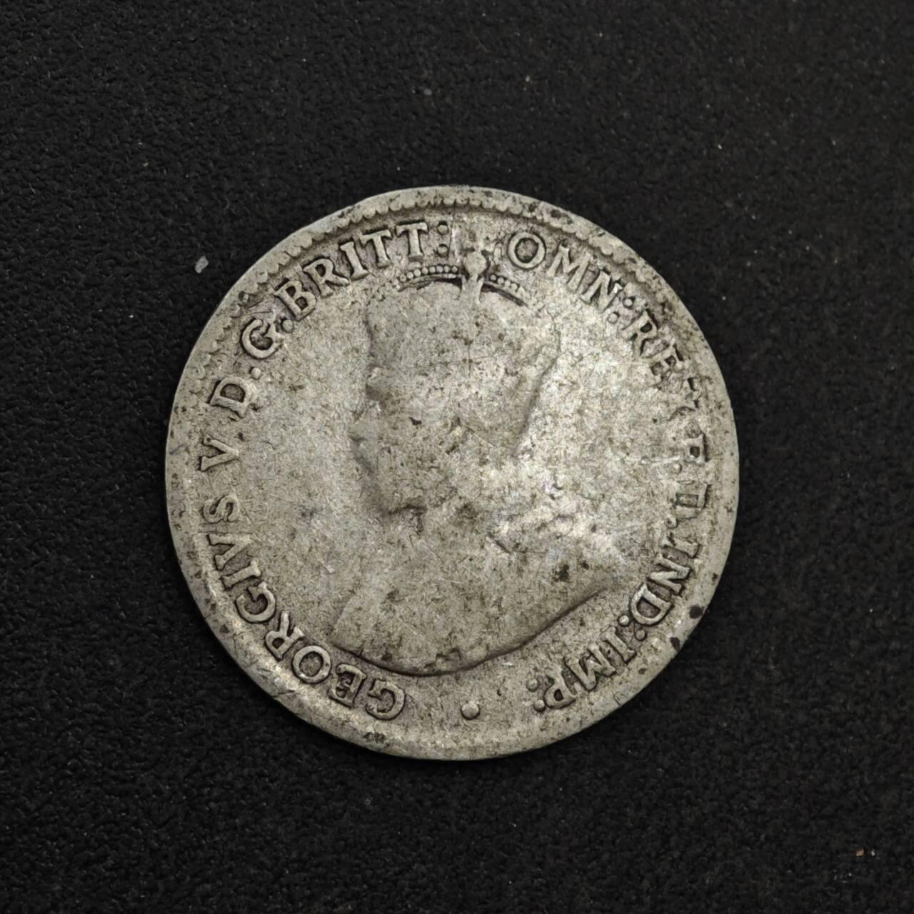 【淘币小摊】限时拍第八百三十九拍  散币银币场  满百包邮可预留两周  周一统一发货  澳大利亚1921年乔治五世3便士银币参考银价21