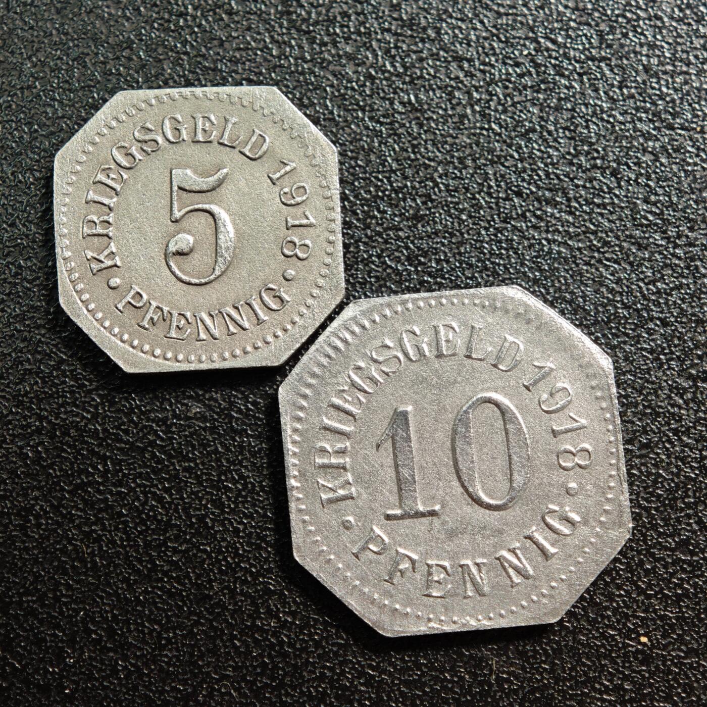 【德藏】世界币章拍卖第160期 德国 德紧硬币 2枚一组