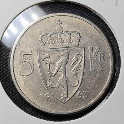 KK钱币收藏小铺  第383期  2月预留时间 周末发货 -  挪威5克朗