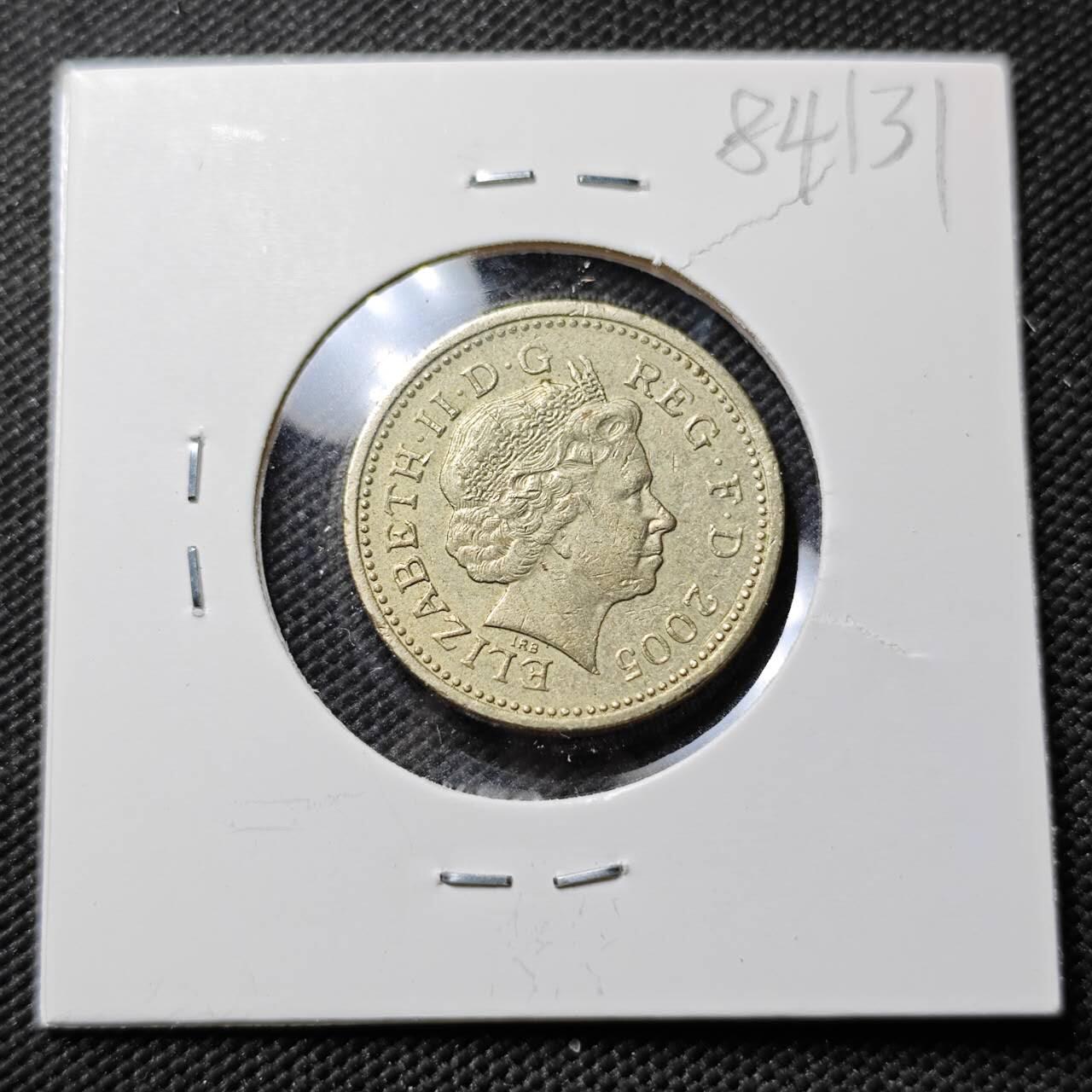 KK钱币收藏小铺  第384期  2月预留时间 周末发货  英国1镑 桥