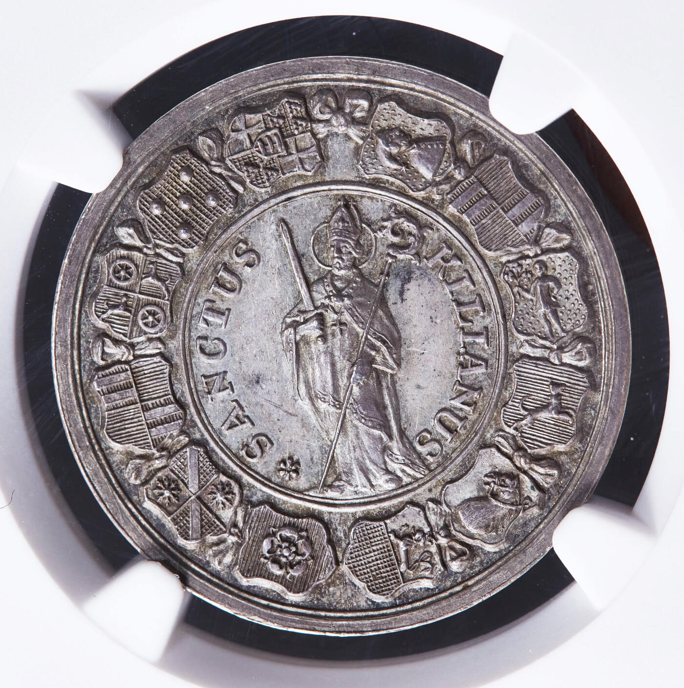 【俄甄集藏】2026年(046)01-07 星期三 晚 19:30 全场包邮 神圣罗马帝国-德国维尔茨堡1749年主教缺位1/2泰勒银币，NGC MS63，珍稀品种，顶级状态，唯一冠军分数