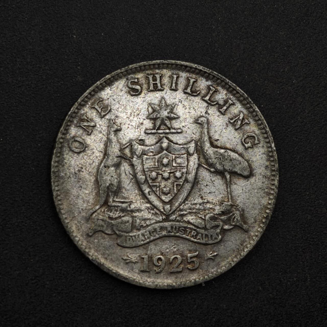【淘币小摊】限时拍第八百三十九拍  散币银币场  满百包邮可预留两周  周一统一发货  澳大利亚1925年乔治五世一先令银币参考银价87