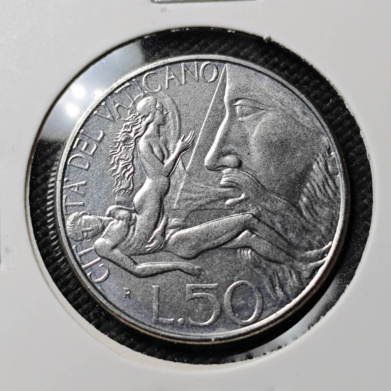 KK钱币收藏小铺  第384期  2月预留时间 周末发货  梵蒂冈50里拉 少见主题