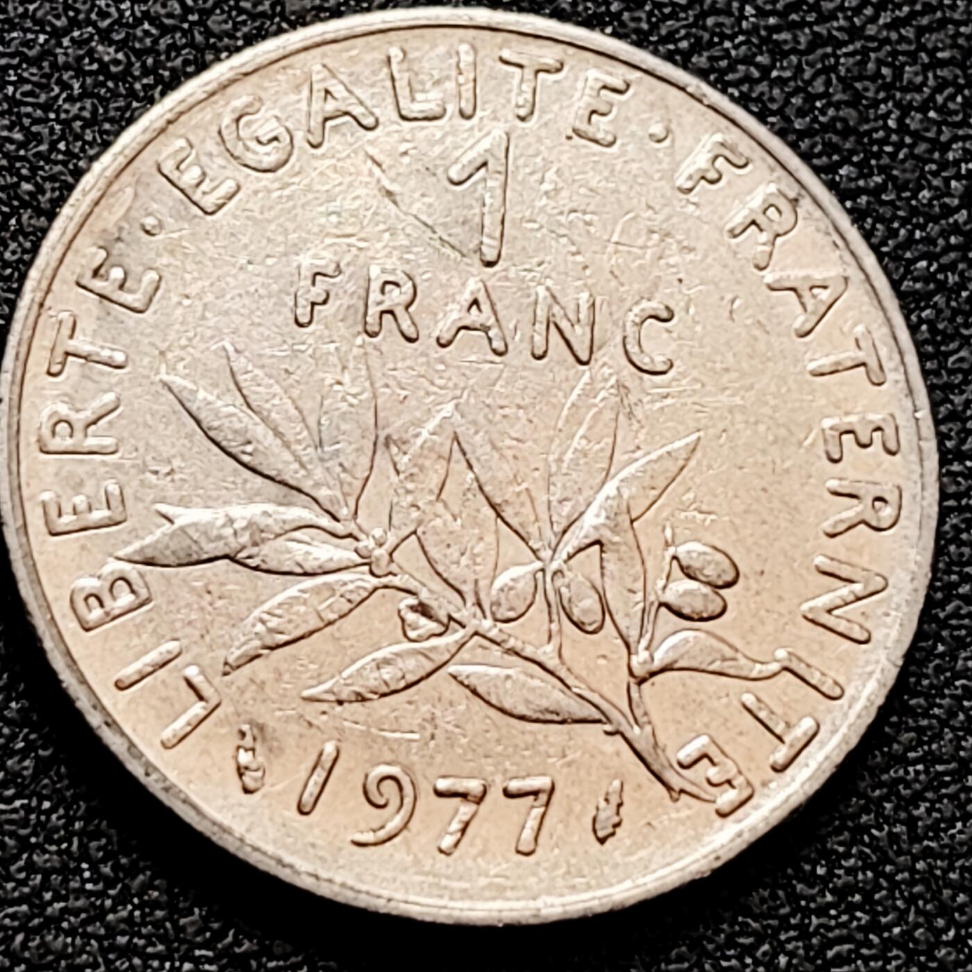 泉币菌-第160场-新年第三场 精品福利场 1977法国1法郎播种女神24mm