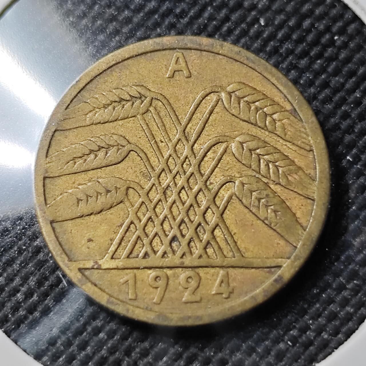 KK钱币收藏小铺  第383期  2月预留时间 周末发货  1924魏玛5分