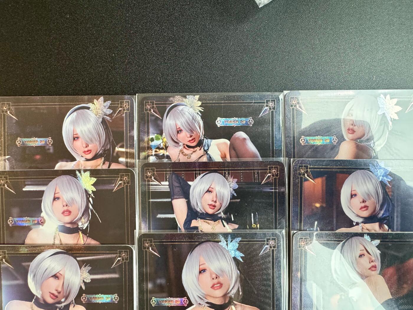 NO.20.5 好又多妹卡大赏，祝你新年旺桃花~只能从此链接进的专场！新店点关注不迷路~每周一站式配齐，方便凑单！（周5晚9点截拍，卖家送拍免费！） 冰狗卡牌 cos卡 黑丝礼服2Bcos 1套9张 折光彩闪