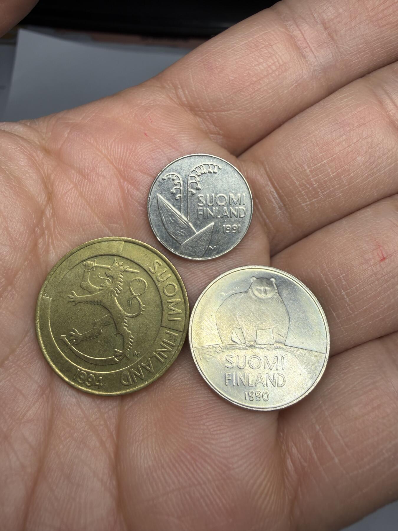 2026年集古藏今外币拍卖第一期-第1场—（总第298拍），可以寄存60天，满160元包邮。 芬兰各面值三枚