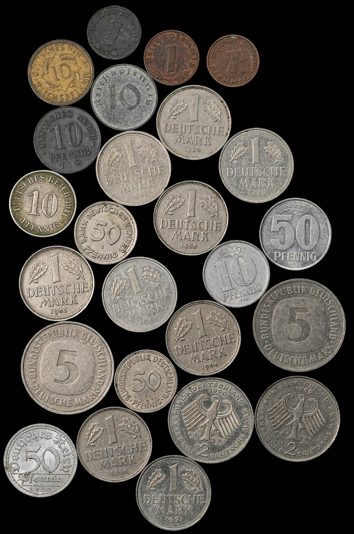 修遠堂世界钱币第一百期 德国硬币一组