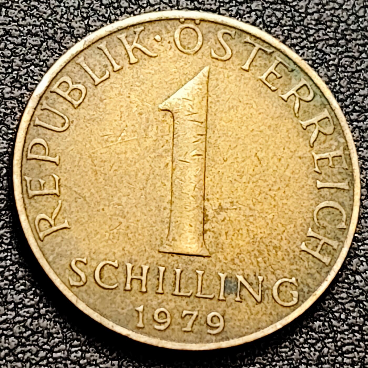 泉币菌-第160场-新年第三场 精品福利场 奥地利1979年1先令 雪绒花 铝青铜币  22.5mm 