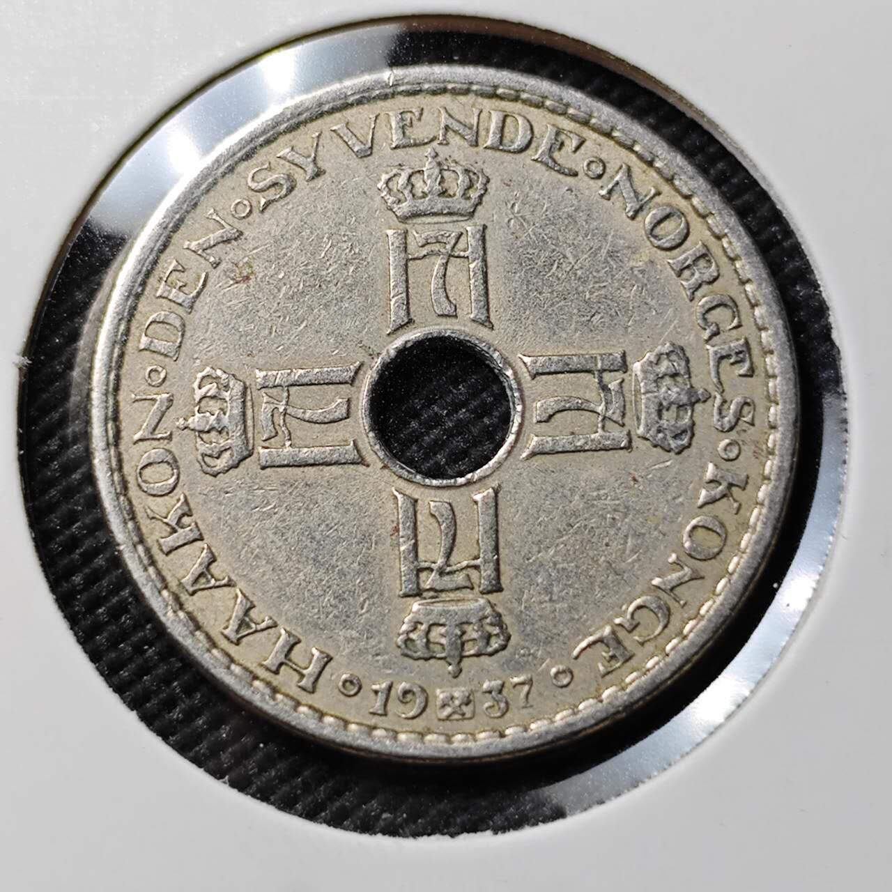 KK钱币收藏小铺  第384期  2月预留时间 周末发货  1937挪威1克朗