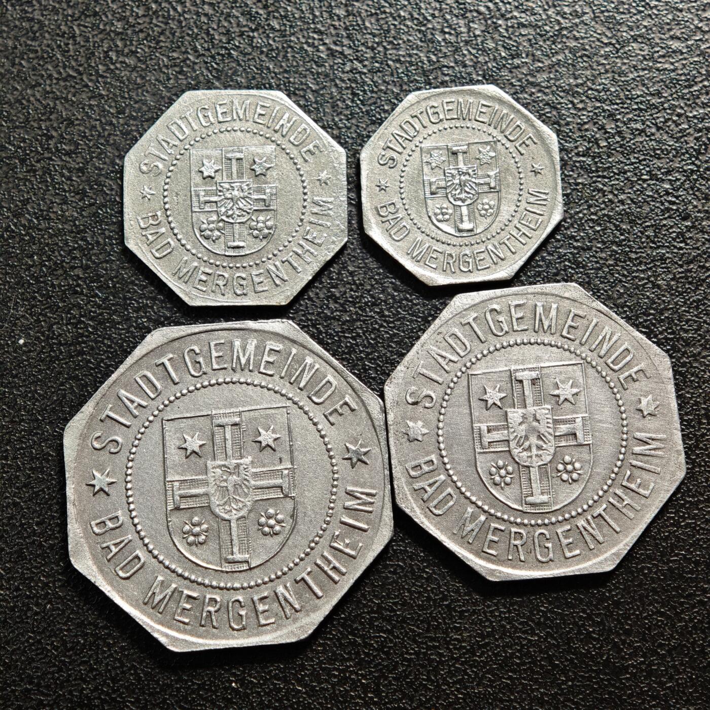 【德藏】世界币章拍卖第160期 德国 德紧硬币 4枚一组