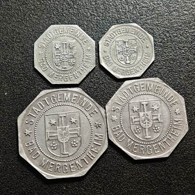 【德藏】世界币章拍卖第160期 - 德国 德紧硬币 4枚一组