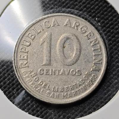 KK钱币收藏小铺  第383期  2月预留时间 周末发货 -  阿根廷10分纪念币