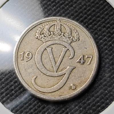 KK钱币收藏小铺  第383期  2月预留时间 周末发货 -  1947瑞典25欧尔