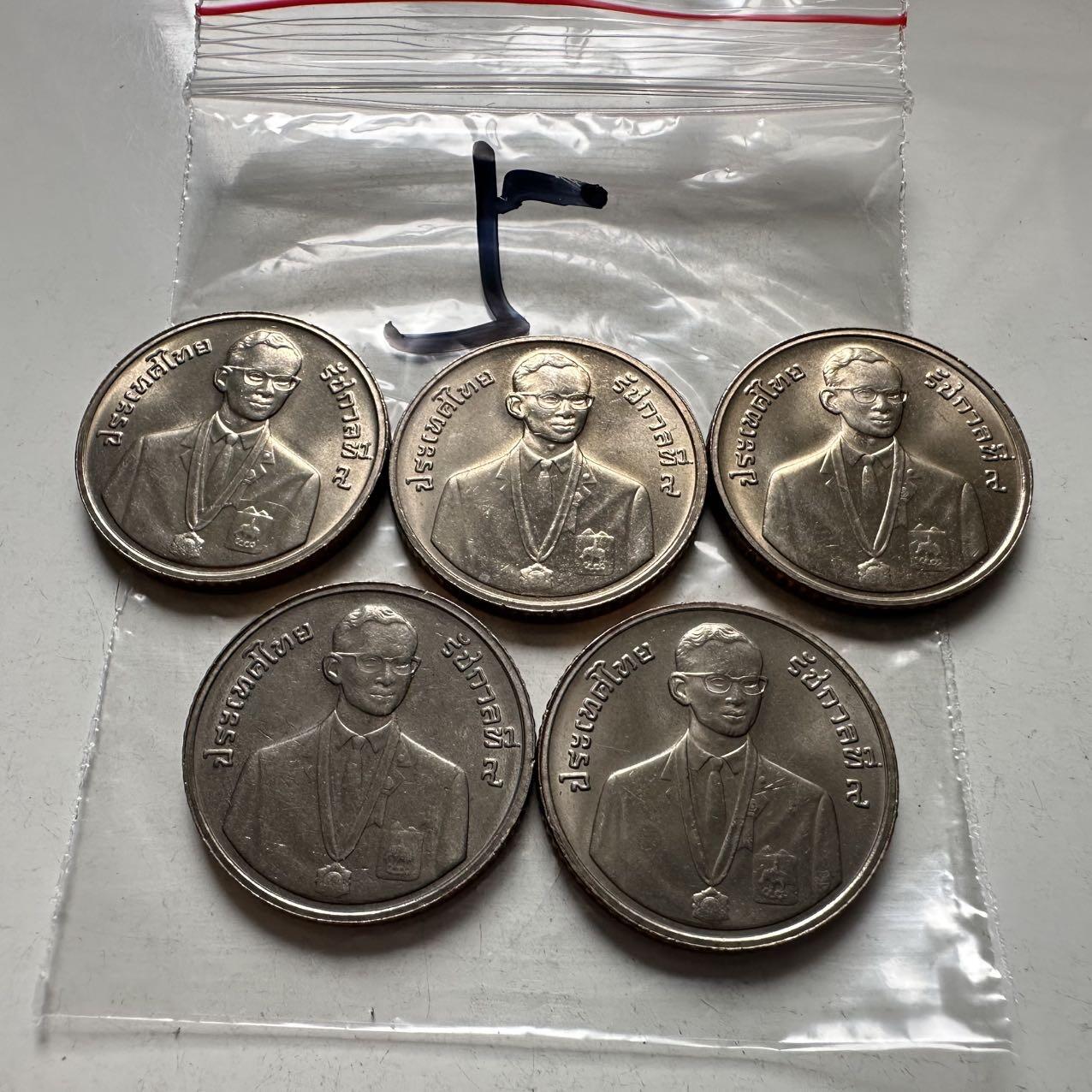🌹外币初藏🌹🐯2026年第2场  泰国纪念币专场 1995年第18届东南亚运动会5铢纪念币 全新5枚