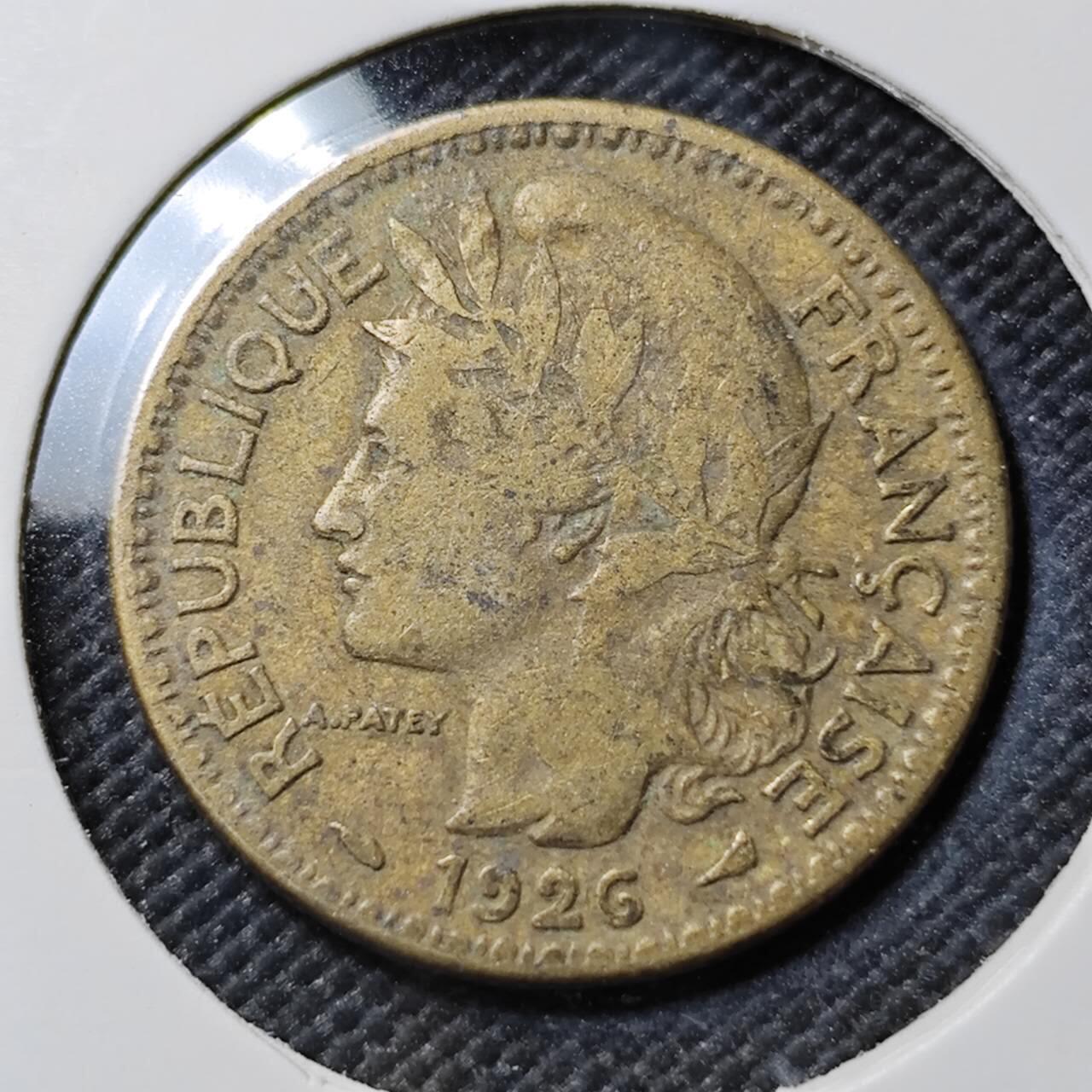 KK钱币收藏小铺  第384期  2月预留时间 周末发货  1926法属多哥1法郎铜币
