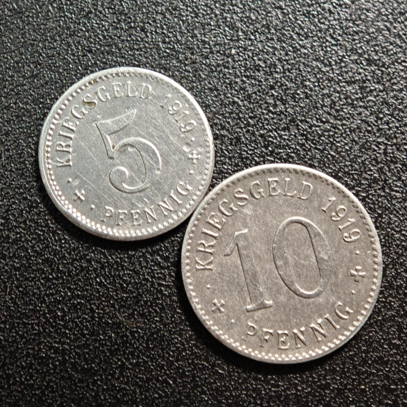 【德藏】世界币章拍卖第160期 德国 德紧硬币 2枚一组