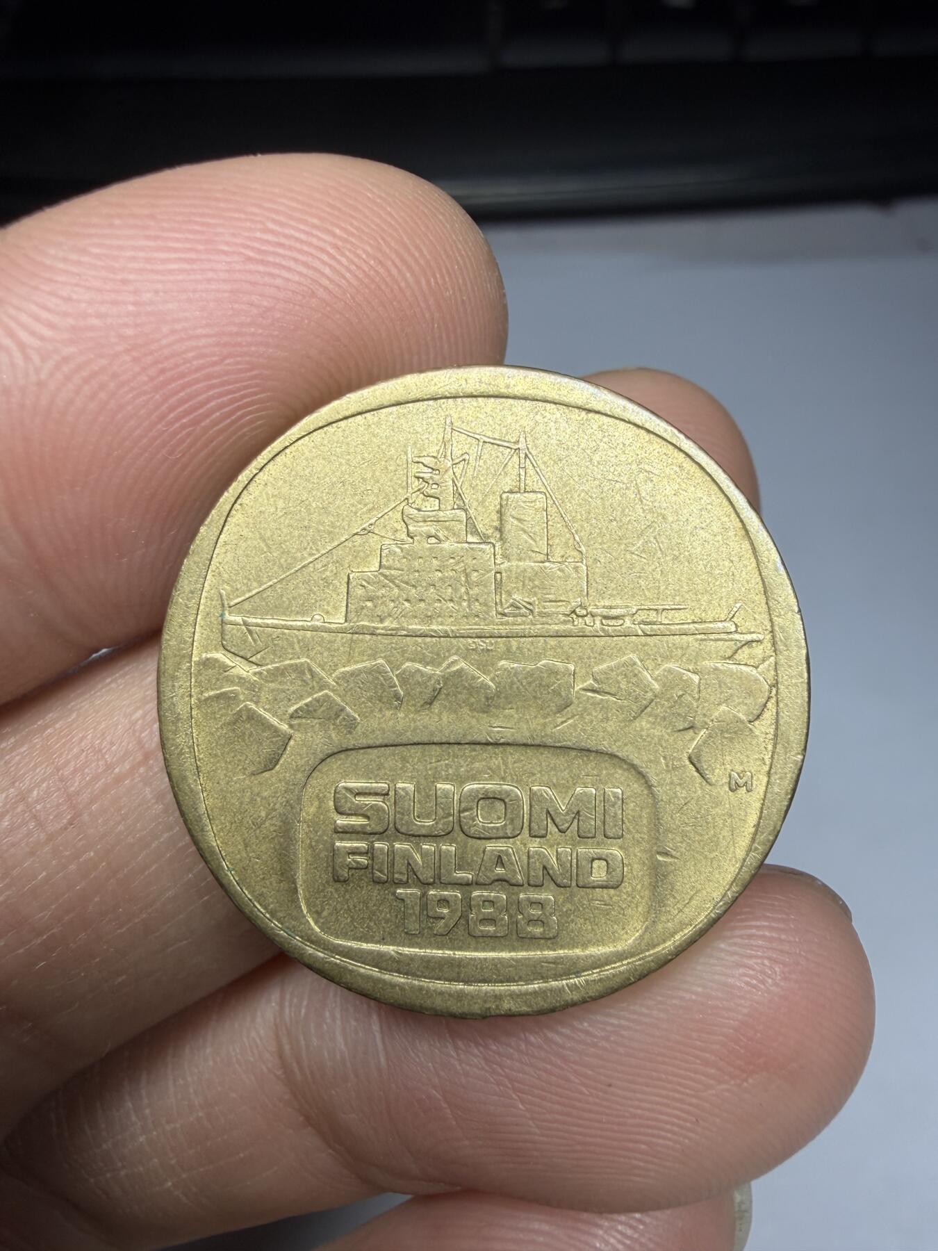 2026年集古藏今外币拍卖第一期-第1场—（总第298拍），可以寄存60天，满160元包邮。 1988年芬兰5马克