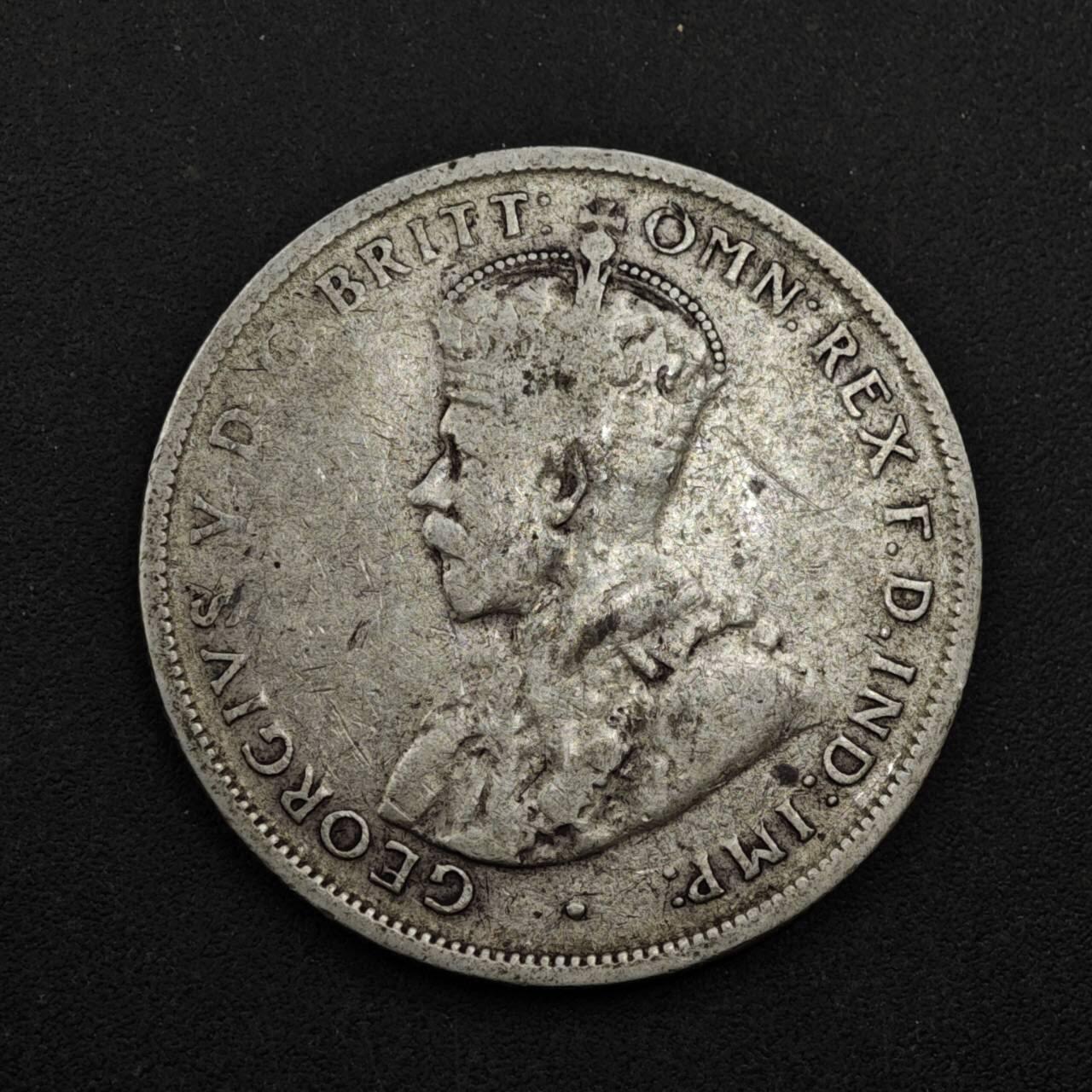 【淘币小摊】限时拍第八百三十九拍  散币银币场  满百包邮可预留两周  周一统一发货  澳大利亚1925年乔治五世弗洛林银币参考银价175