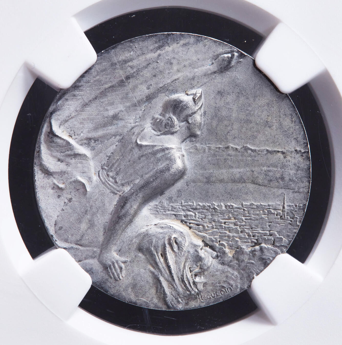 【俄甄集藏】2026年(046)01-07 星期三 晚 19:30 全场包邮 瑞士1923年苏黎世-阿尔比斯古特利射击节纪念银章，NGC MS64，设计精美，原味状态，顶级品相