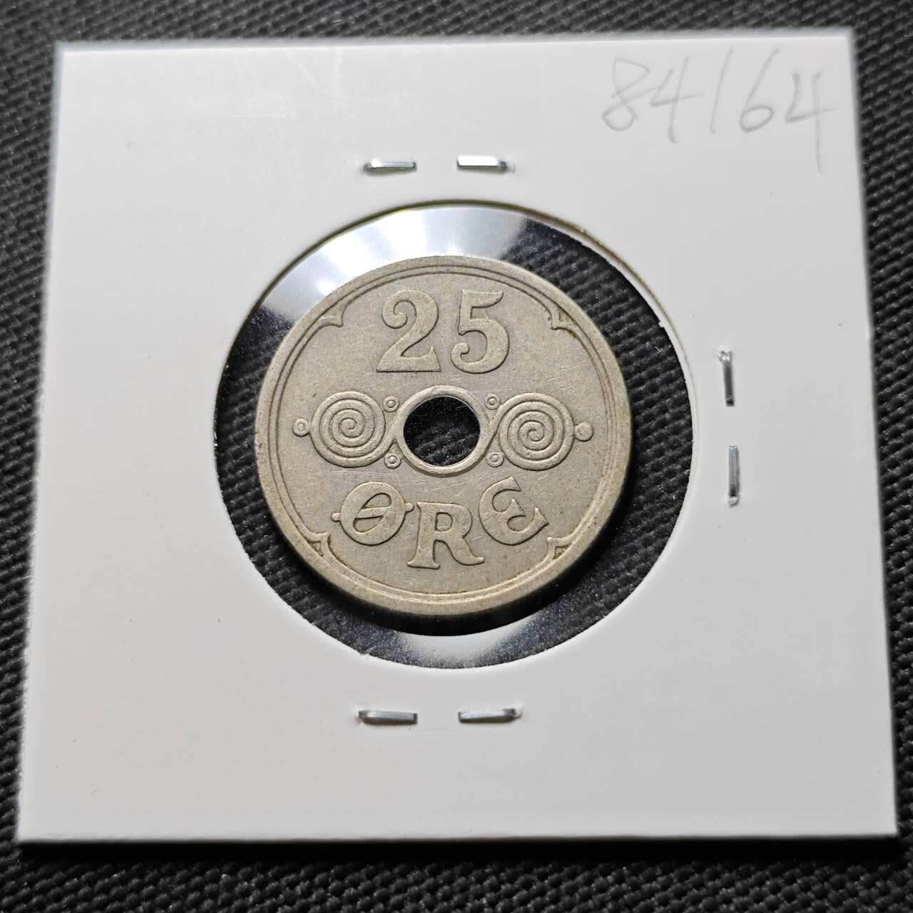 KK钱币收藏小铺  第384期  2月预留时间 周末发货 1924 丹麦25欧尔