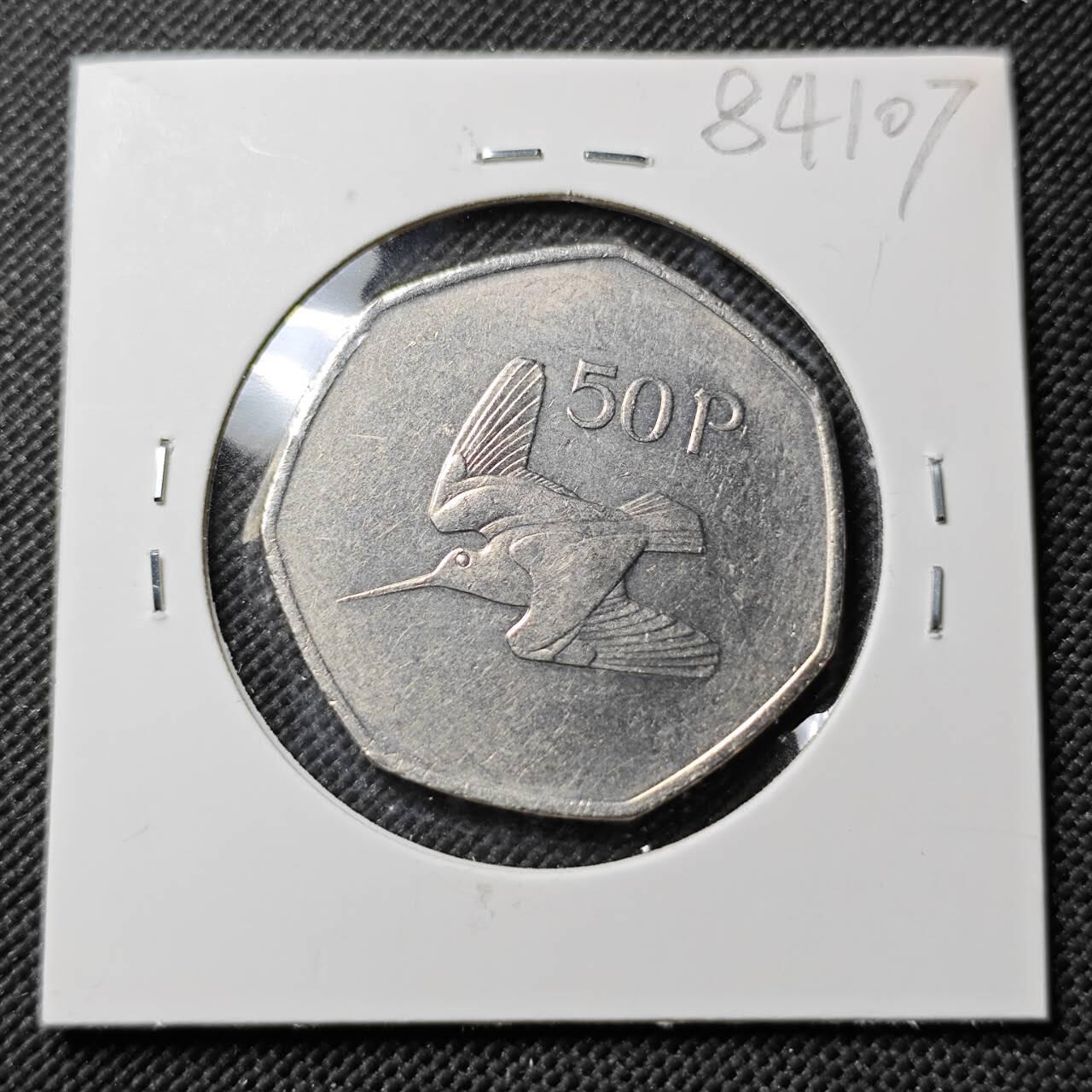 KK钱币收藏小铺  第384期  2月预留时间 周末发货  爱尔兰50分