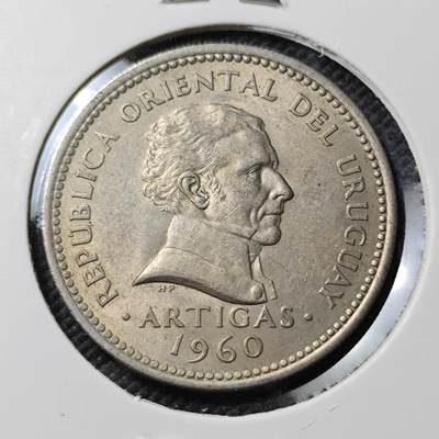 KK钱币收藏小铺  第384期  2月预留时间 周末发货 -  1960乌拉圭1比索