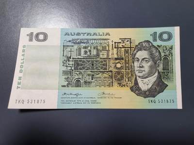 1月2号晚上8点 外国纸币自动截拍第78场 - 澳大利亚10元 近新极美品 签名2
