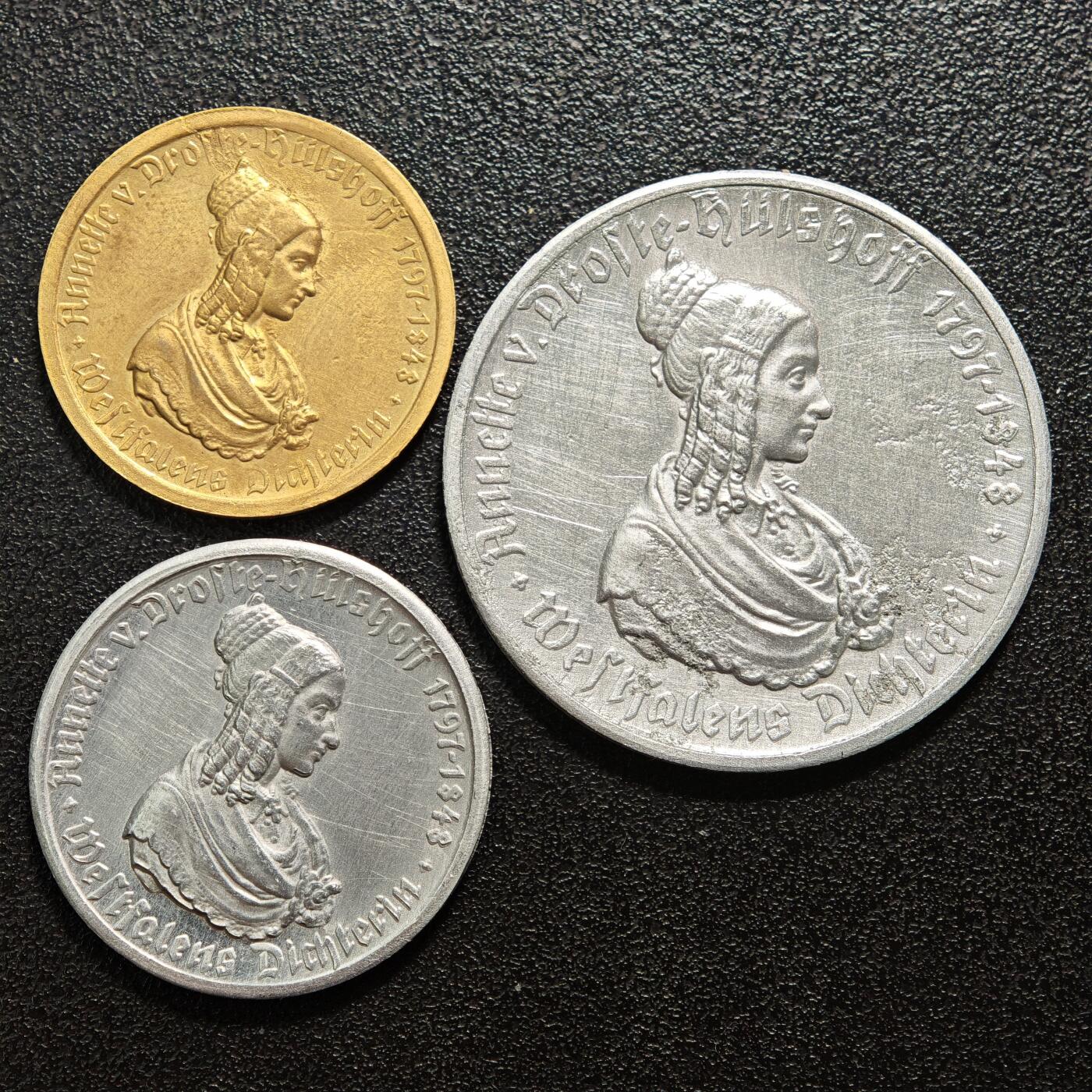 【德藏】世界币章拍卖第160期 德国 德紧硬币 3枚一组