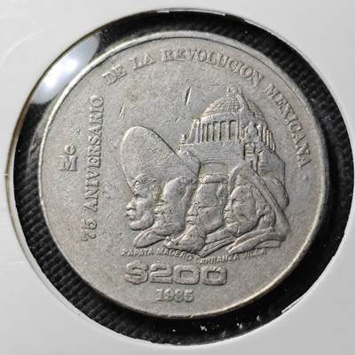 KK钱币收藏小铺  第384期  2月预留时间 周末发货 -  墨西哥200比索纪念币