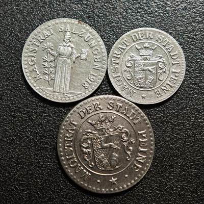 【德藏】世界币章拍卖第160期 - 德国 德紧硬币 3枚一组