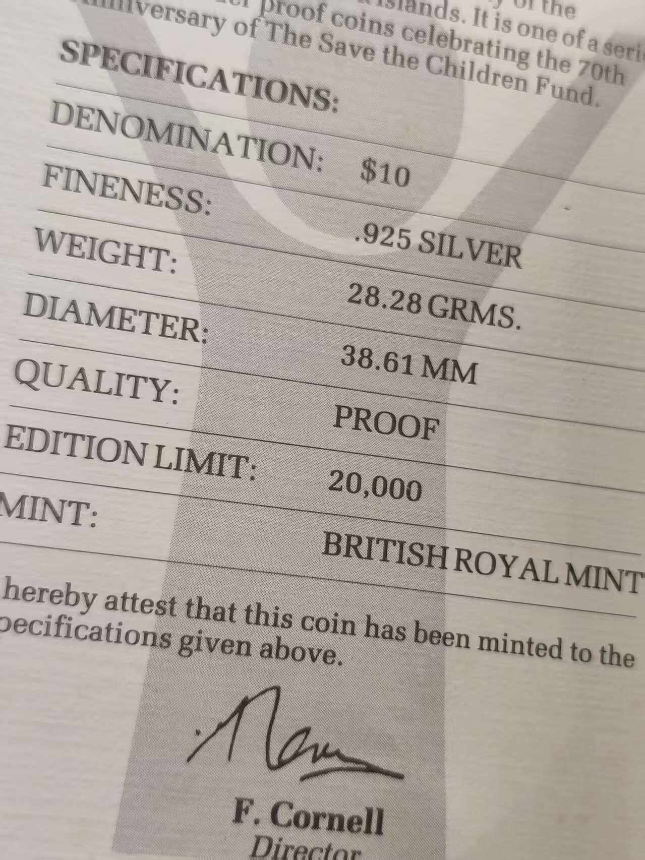 G&W世界散币，银币处理专场（第41场） 库克1990年10元  银币