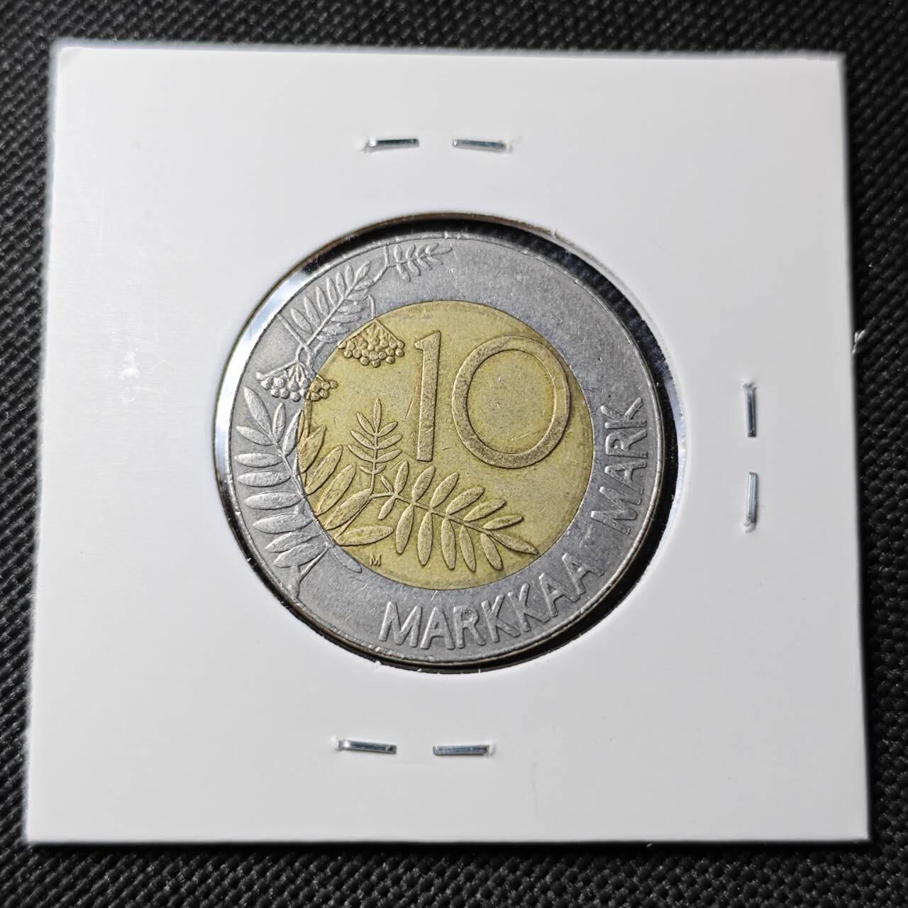 KK钱币收藏小铺  第383期  2月预留时间 周末发货  1993芬兰10马克双色币